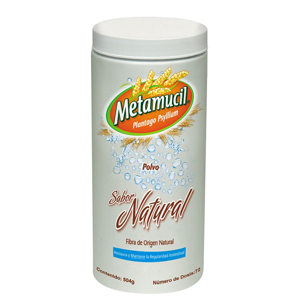 Metamucil Sabor Natural Flora de Origen Natural 504G, Plantago psyllium