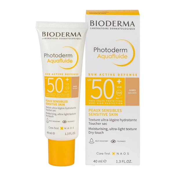 Bioderma Photoderm Aquafluide Protector Solar FPS 50+ Tono Dorado Tubo 40ML
