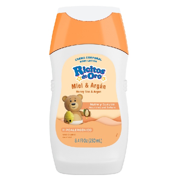 Crema Corporal Ricitos de Oro Miel y Argán 250 ML