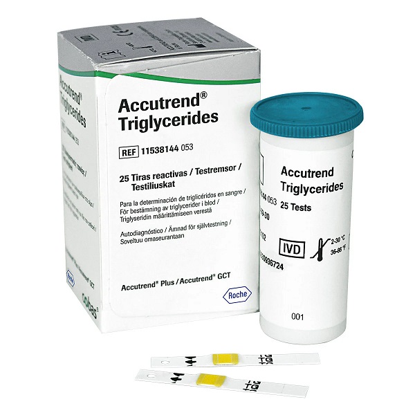 AccuTrend Triglycerides Caja 25 Tiras