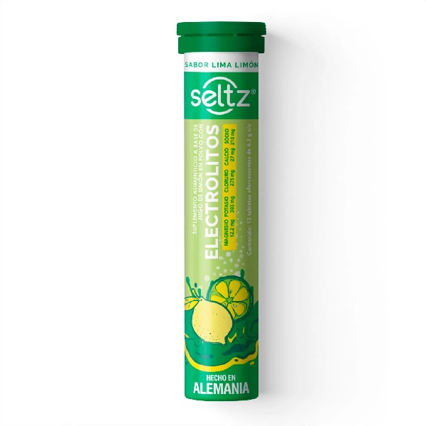 Seltz Electrolitos Sabor Lima Suplemento Alimenticio Efervescente