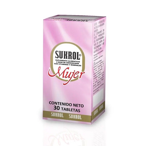 Sukrol Mujer Suplemento Alimenticio Frasco 30 Tabletas
