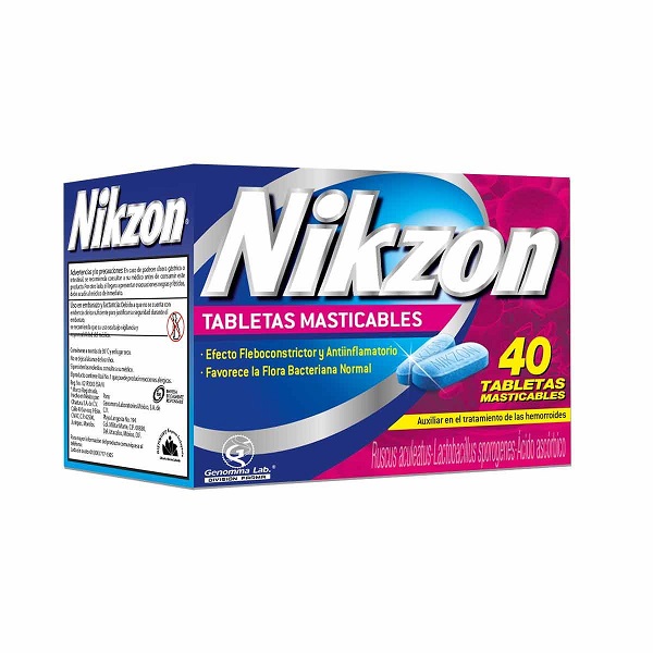 Nikzon Caja 40 Tabletas Masticables