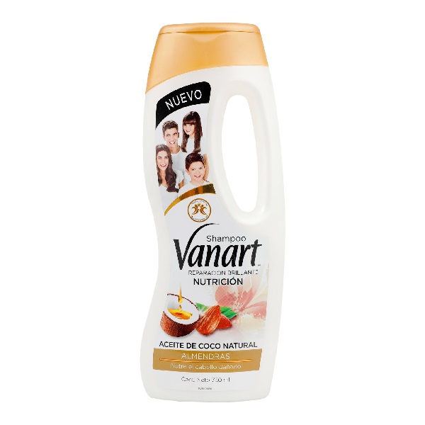 Vanart Shampoo Reparación Brillante Nutrición Aceite de Coco y Almendras 750 ml