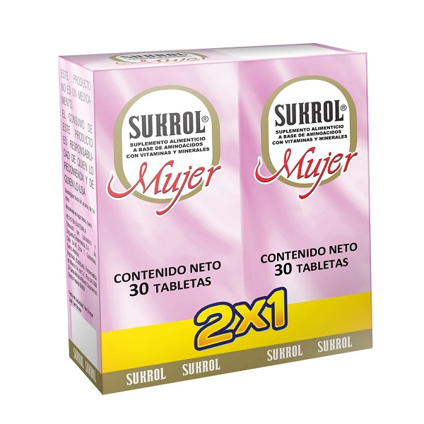 Sukrol Mujer Frasco 30 Tabletas 2 Pack