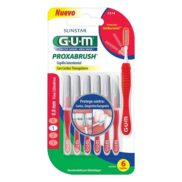 GUM Cepillo Intradental 8MM 6 Piezas