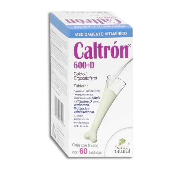 Caltrón 600+D Frasco 60 Tabletas