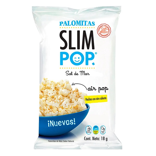 Slim Pop Palomitas Sal de Mar 18G