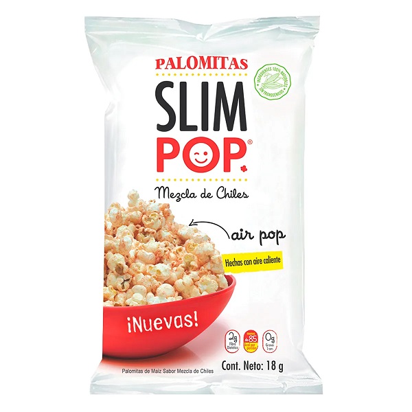 Slim Pop Palomitas Mezcla de Chiles 18G