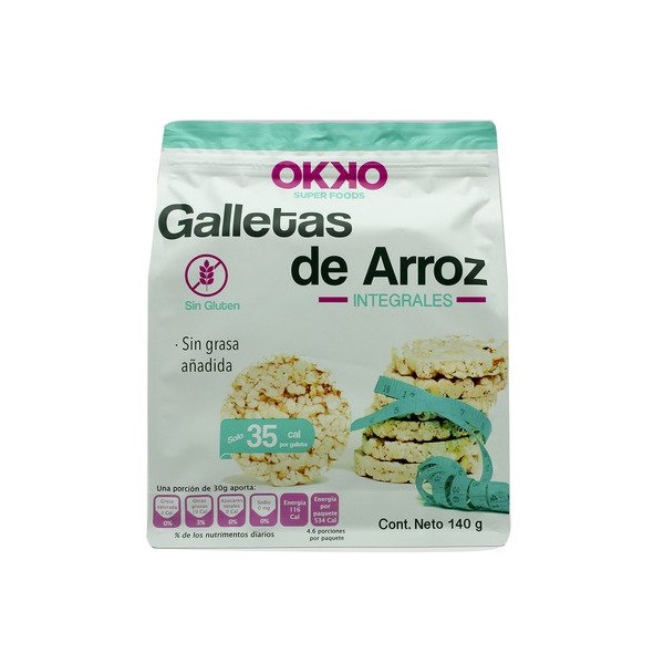 OKKO Galletas de Arroz Integrales 140G