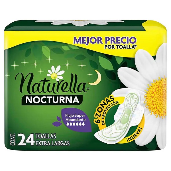 Naturella Cuidado Nocturno con Alas 24 Piezas
