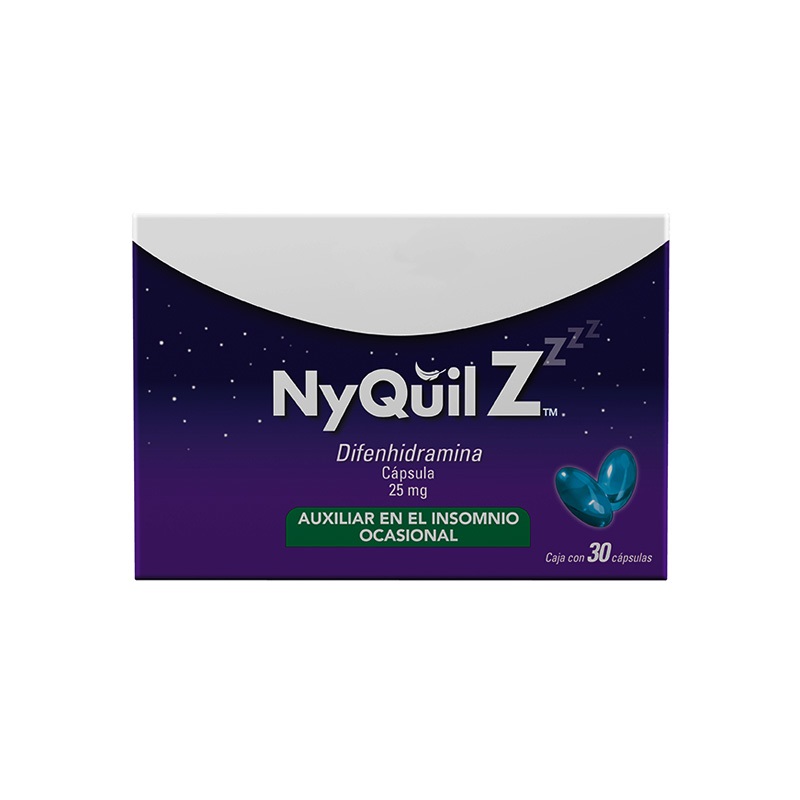 NyQuil Z Difenhidramina 25mg 30 Cápsulas