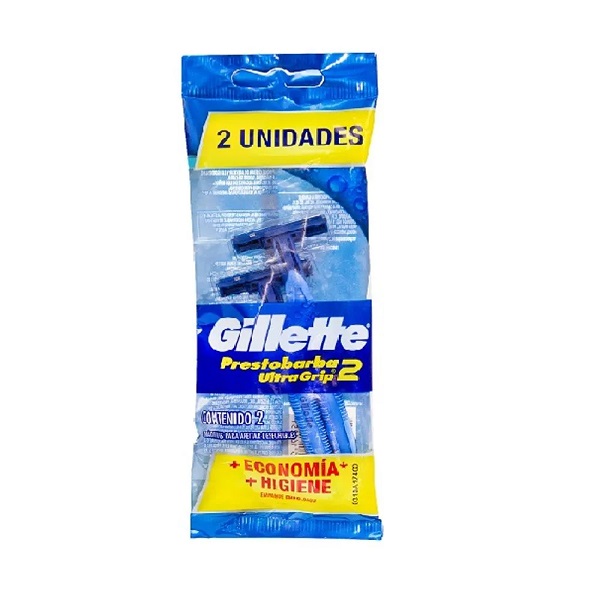 Gillette Prestobarba UltraGrip Bolsa 2 Piezas