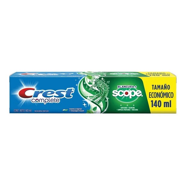 Crest Complete Pasta Dental Blancura + Scope 140ML