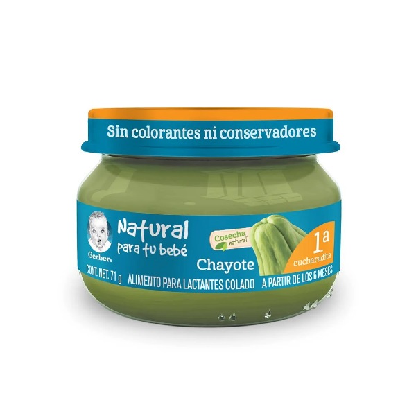 Gerber Papilla Cosecha Natural Etapa 1 Chayote 71 g