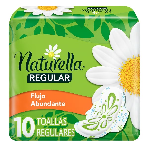 Naturella con Manzanilla Flujo Abundante 10 Unidades