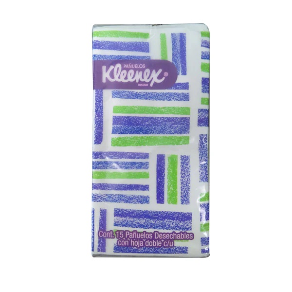 Kleenex Doble Hoja Individual Paquete 15 Pañuelos