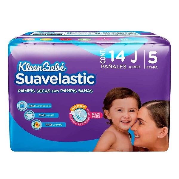 Kleenbebé Suavelastic Jumbo 14 Piezas