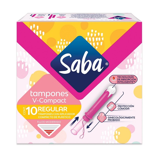 Saba Tampones V-Compact Regular 10 Piezas
