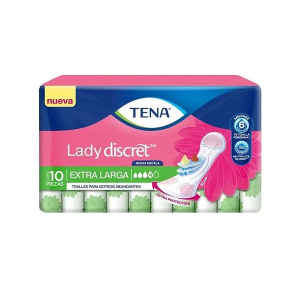 Tena Lady Discret Extra Larga 10 Piezas