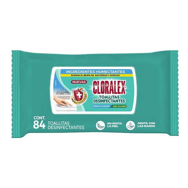 Cloralex Toallas Desinfectantes 84 Piezas