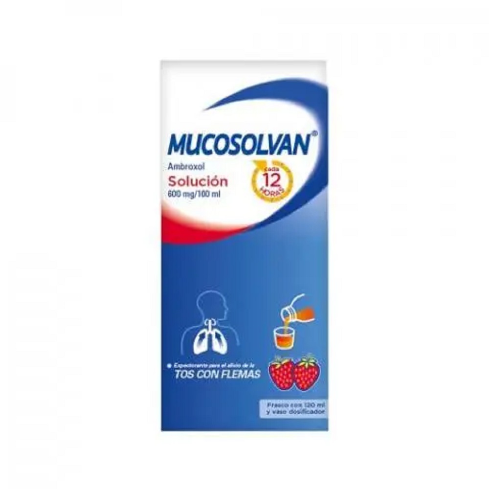 Mucosolvan 12H Fresa Ambroxol 600mg Solución 120ml