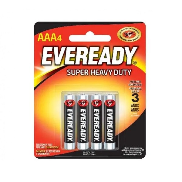 Eveready AAA Pila Alcalina 4 Piezas