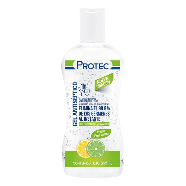Protec Gel Antibacterial Lima Limón 250ML
