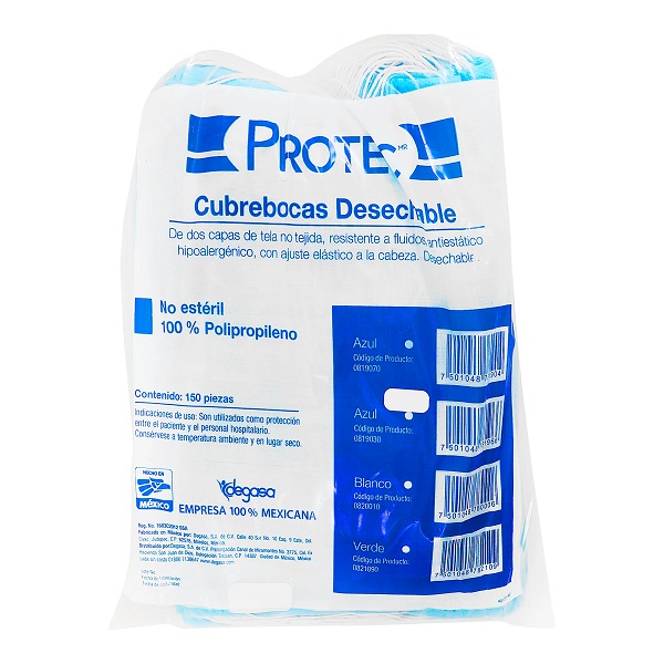 Protec Cubrebocas Desechables 150 Piezas
