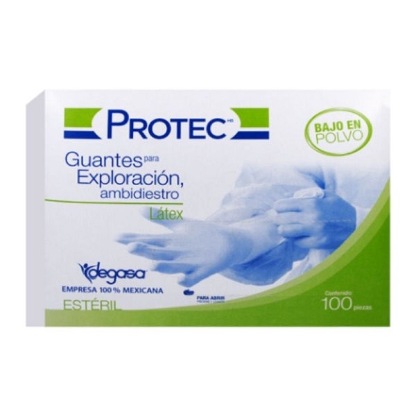 Protec Guantes Para Exploración Estéril Grandes 100 Piezas