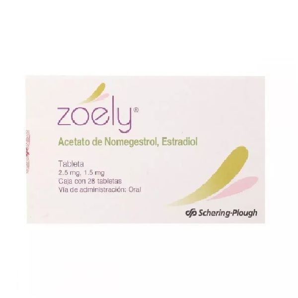 Zoely (Acetato de nomegestrol/Estradiol) 28 Tabletas