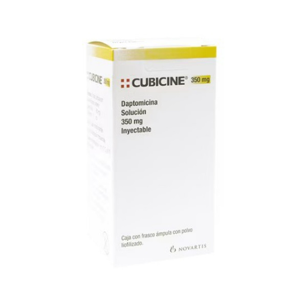 Cubicine Daptomicina 350MG Solución Frasco Ámpula
