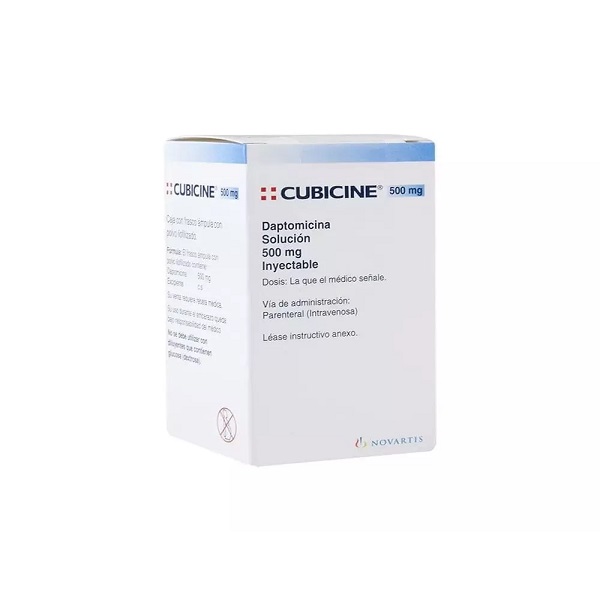 Cubicine Daptomicina 500MG Solución Frasco Ámpula