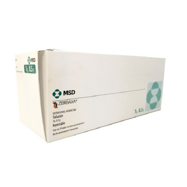 Zerbaxa (Ceftolozano/Tazobactam) Solución 10 Víales