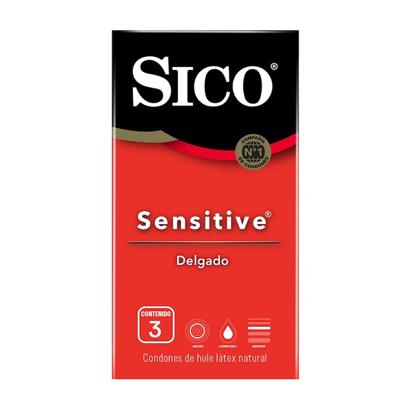 Sico Sensitive Delgado Condones 3 Piezas
