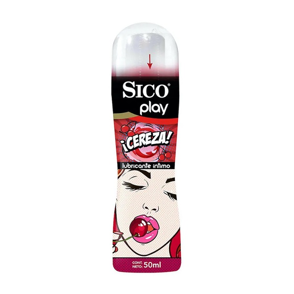 Sico Play Lubricante Íntimo en Gel Sabor Cereza 50ML