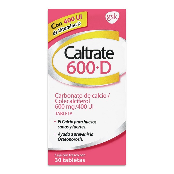 Caltrate 600+D Suplementos Frasco 30 Tabletas
