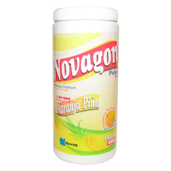 Novagon Plántago Psyllium 49.70G Naranja-Piña Polvo 400G