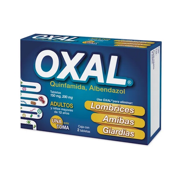 Oxal Quinfamida/Albendazol Caja 2 Tabletas