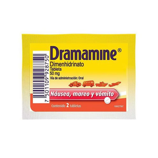 Dramamine Dimenhidrinato Caja 2 Tabletas