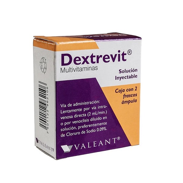 Dextrevit Multivitaminas Solución Inyectable Caja 2 Frascos