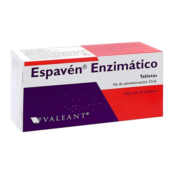 Espavén Enzimático Pancreatina Caja 50 Tabletas