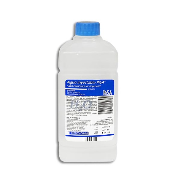 Agua Inyectable Pisa 1000 ML