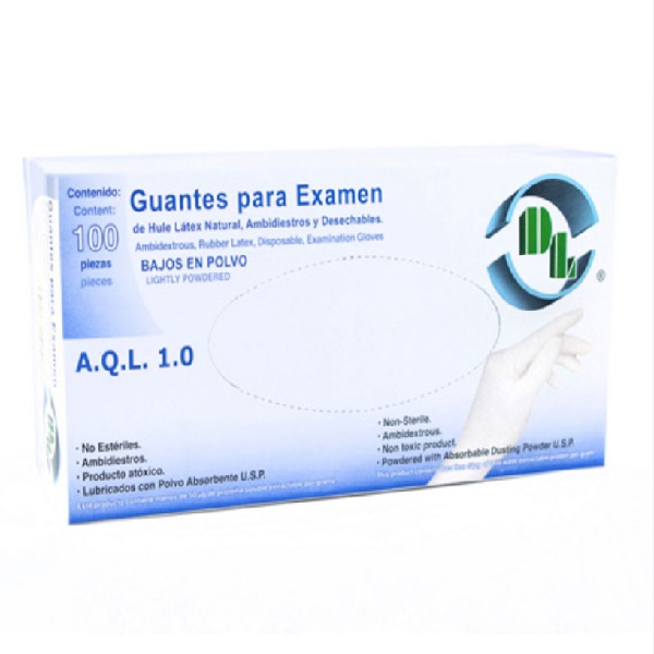 DL Guante Estéril Latex Mediano 100 Piezas