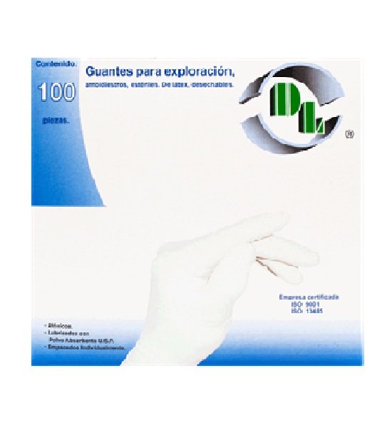 DL Guante Estéril Latex Grande 100 Piezas