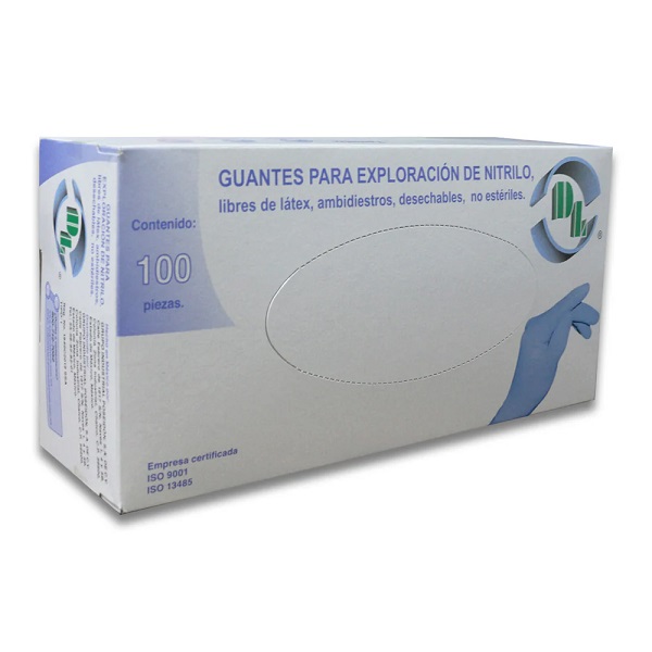 Guantes de Exploración de Nitrilo Grande Caja 100 Unidades