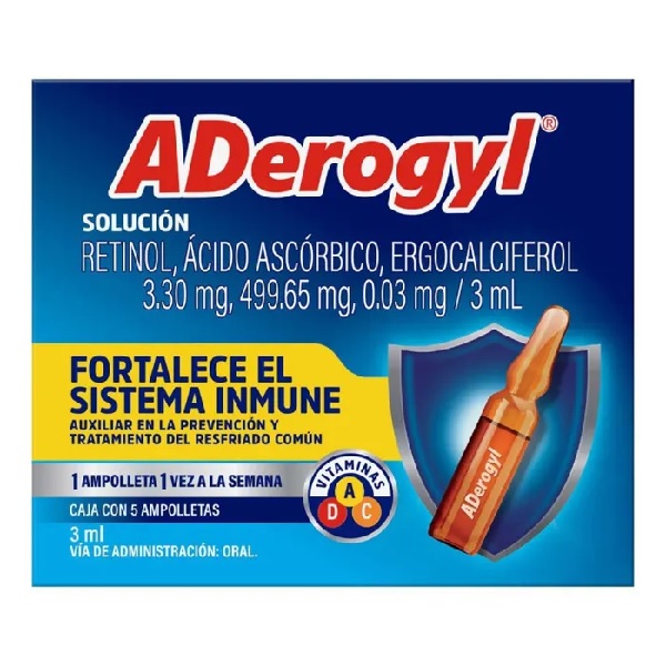 Aderogyl Solución 5 Ampolletas 3ml