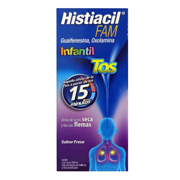 Histiacil FAM Guaifenesina/Oxolamina Jarabe Pediátrico Frasco 140ML