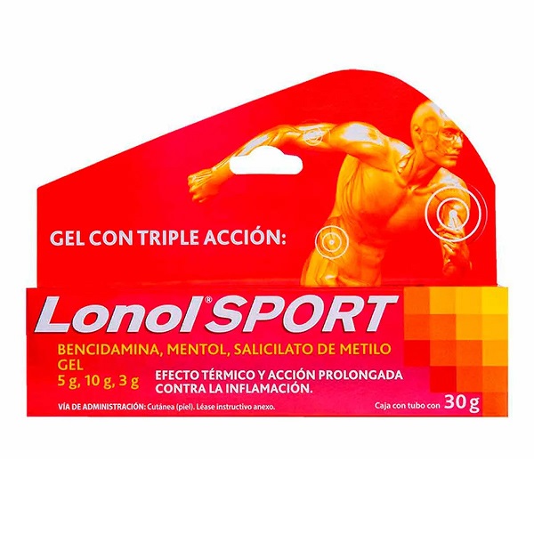 Lonol Sport Bencidamina/Mentol/Salcilato de Metilo Gel Tubo 30G