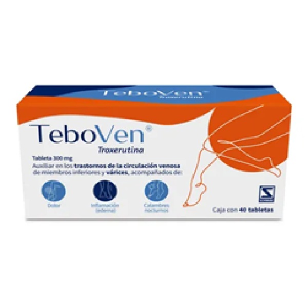 Teboven Troxerutina 300mg 40 Tabletas